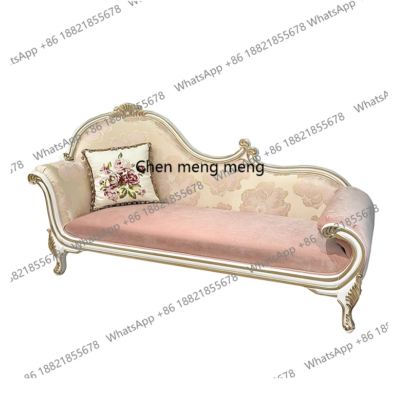 French fabric concubine chair European court beauty couch neoclassical embroidery lazy recliner bedroom end pedal