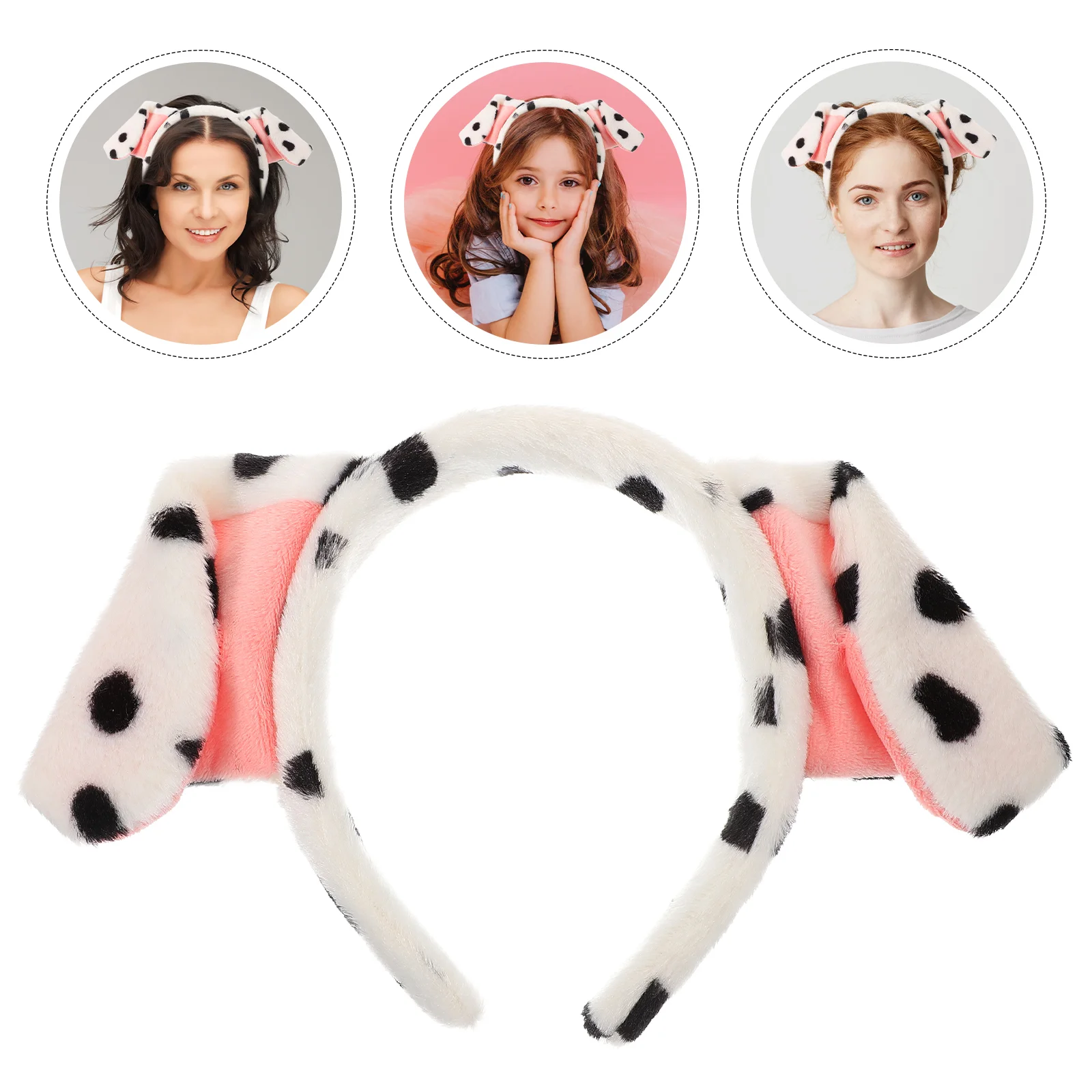 

Puppy Headband Pet Dog Birthday for Bath Dalmatian Costume Kids Clothing Animal Miss Dogs Ear Headbands