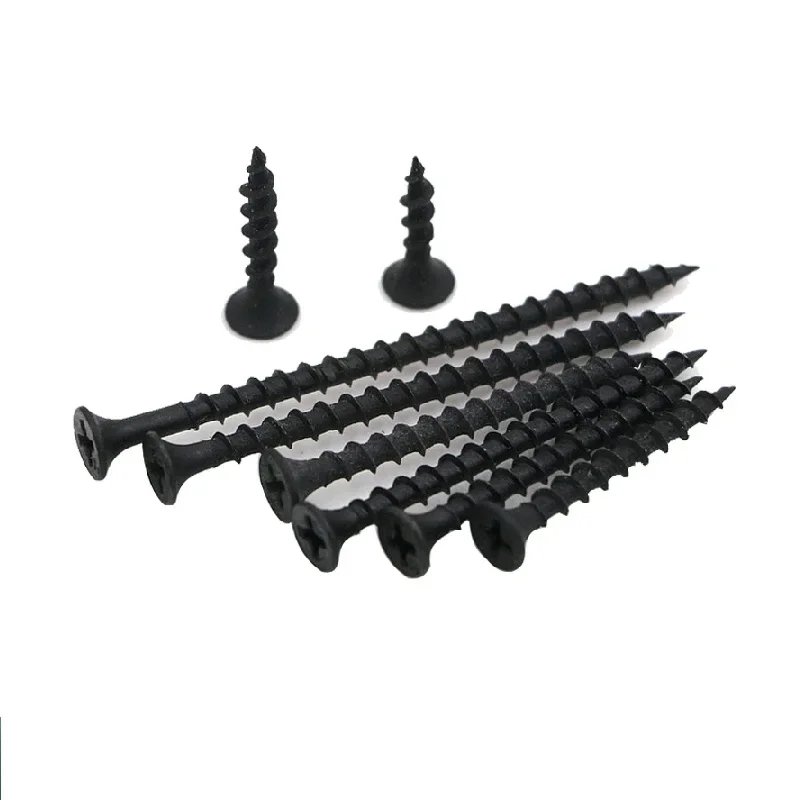 Black and hard cross countersunk head self-tapping screws furniture fast coarse thread wood screws M4.2*20 25 30 40 50 60 70 75