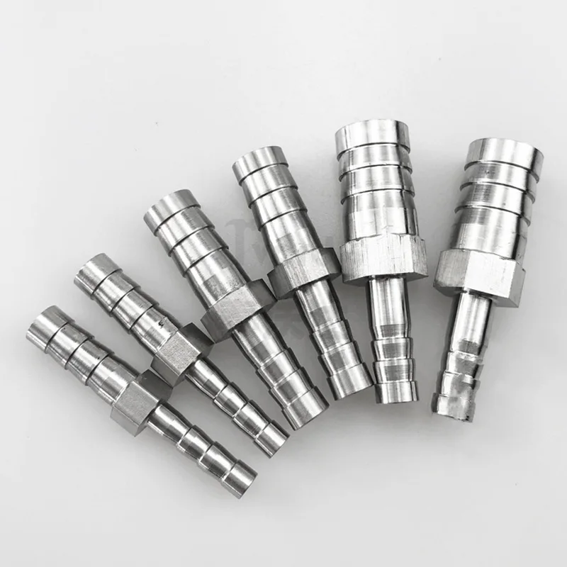 Full-size 304 Stainless Steel 2 Way Barbed Pipe Fitting Reducer/Equals Connector Pagoda Joint Hose Barb OD 4 6 8 14 16 20-63mm