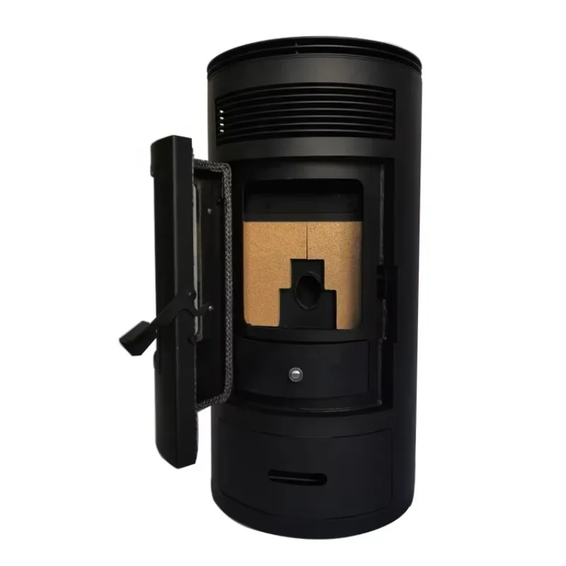 

Modern Design Cast Iron Stove Fireplaces Electric 12KW Biomass Wood Pellet Heater Stove with Chimney WiFi Control