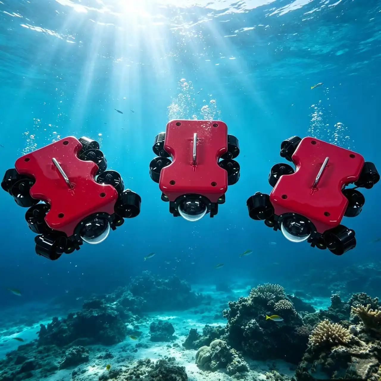 FD-Mini-ROV 50m Depth 4-8 Thrusters Underwater Remotely Operated Vehicle with 1080P Camera for Education Inspection
