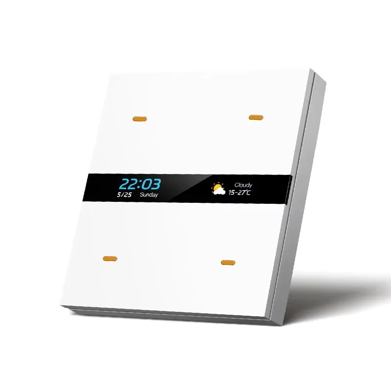 

Новинка 2024 года, умный сенсорный переключатель Tuya Zigbee, умный переключатель Zigbee, 4-бандовый смарт-панельный переключатель, дисплей