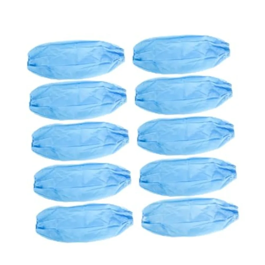

10pcs Disposable Waterproof Oilproof Arm Sleeves Covers Non-Woven Fabric for Cleaning Kitchen Use
