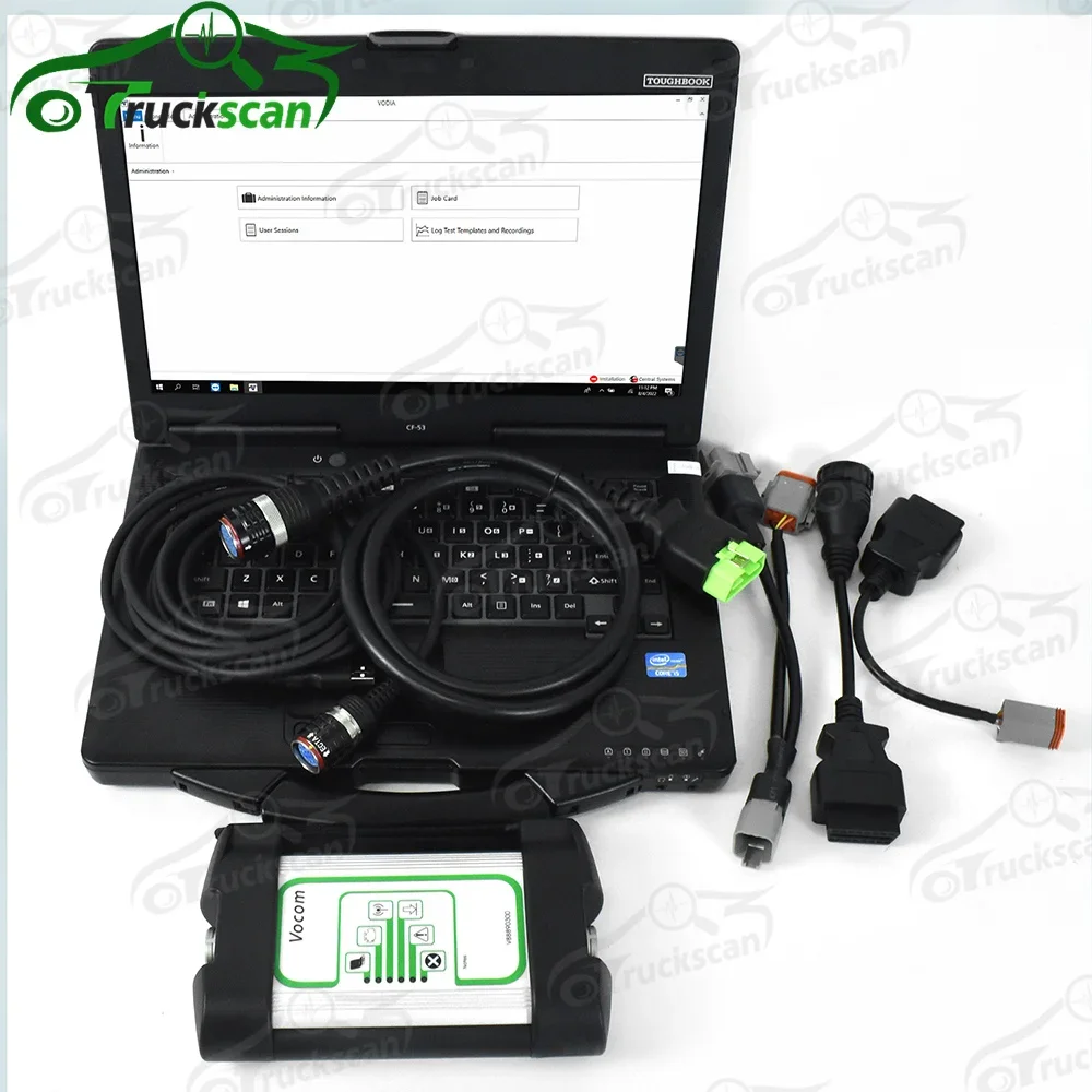 for Marine Engine Diagnostic Connect for Vocom Vodia Scanner Tool for Penta Marine Industrial Engie Diagnostic Scanner+CF53lapto