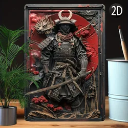 Japanese Samurai Warrior Wall Art, High-Detail Sign for Home Office - Durable with Higher Bending Resistance - Unique Gift Idea