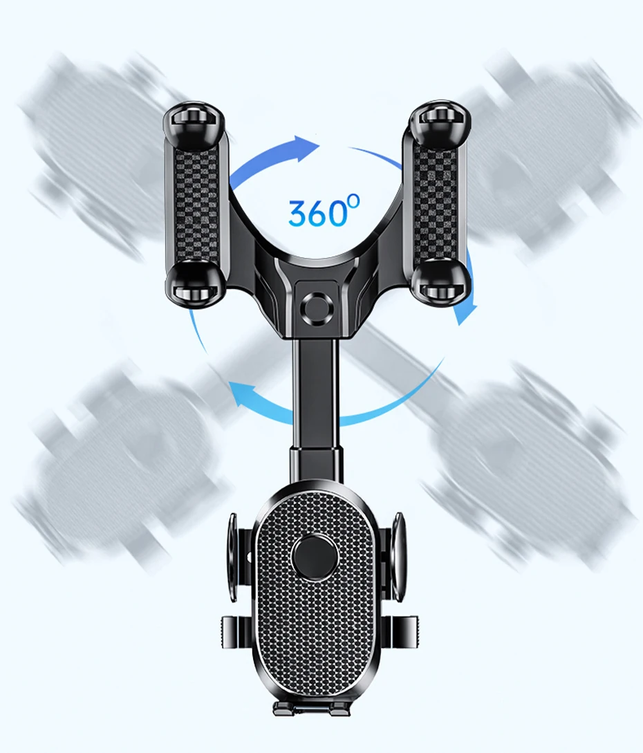 SEAMETAL Innenraum Auto Rückspiegel Telefon Halter Universal Handy Halterung Clips 360 Grad Drehbar Für GPS Navigation – Detail 10