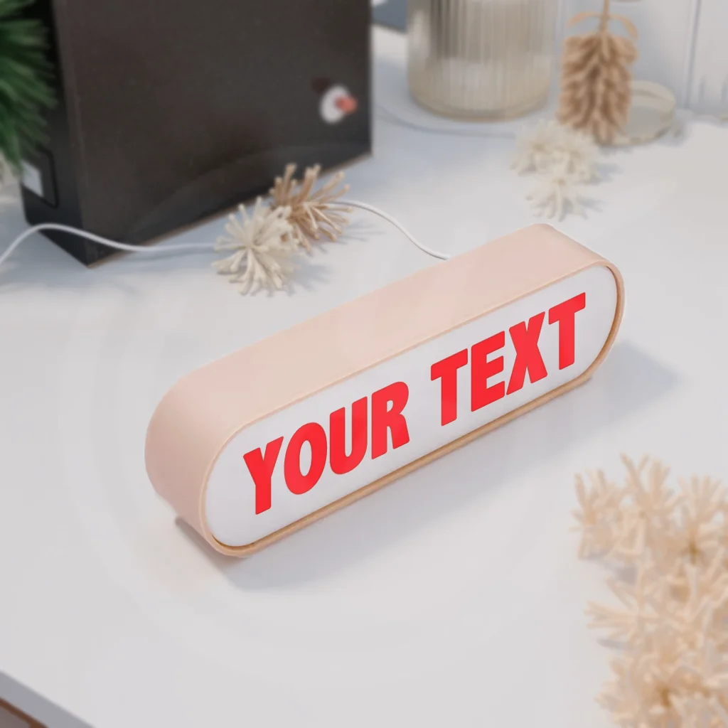 نص مخصص LED صندوق إضاءة أكريليك تسجيل الديكور الداخلي طاولة صغيرة ومصباح الجدار غرفة لافتات مصباح علامة مضيئة