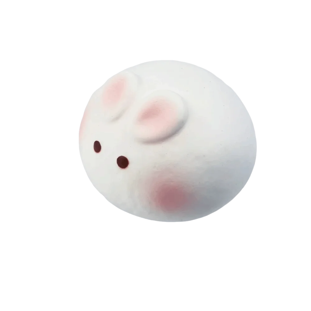 Moist Thick Round Bunny Bun Squeeze Toy Finger Suction Soft Texture Bear Toast Squishy Toy Foam Pinch