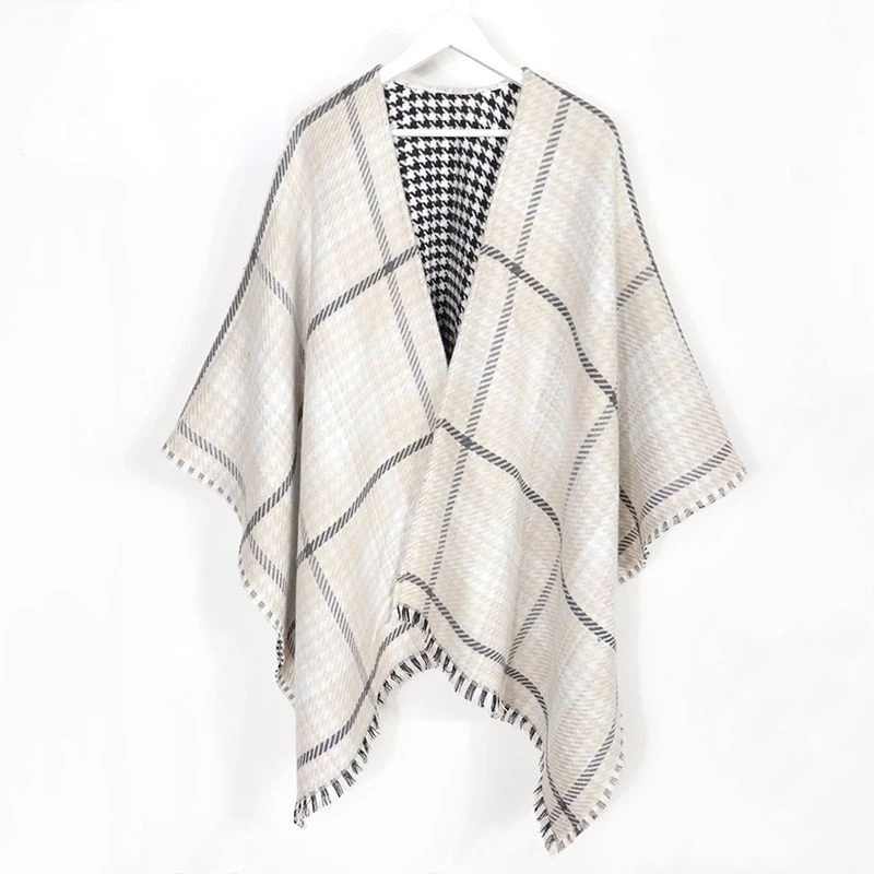 New Designer Women Poncho Cape Open Front Cardigan Wrap Shawl Knitted Cashmere Coat Female Spring Autumn Capes Ponchos