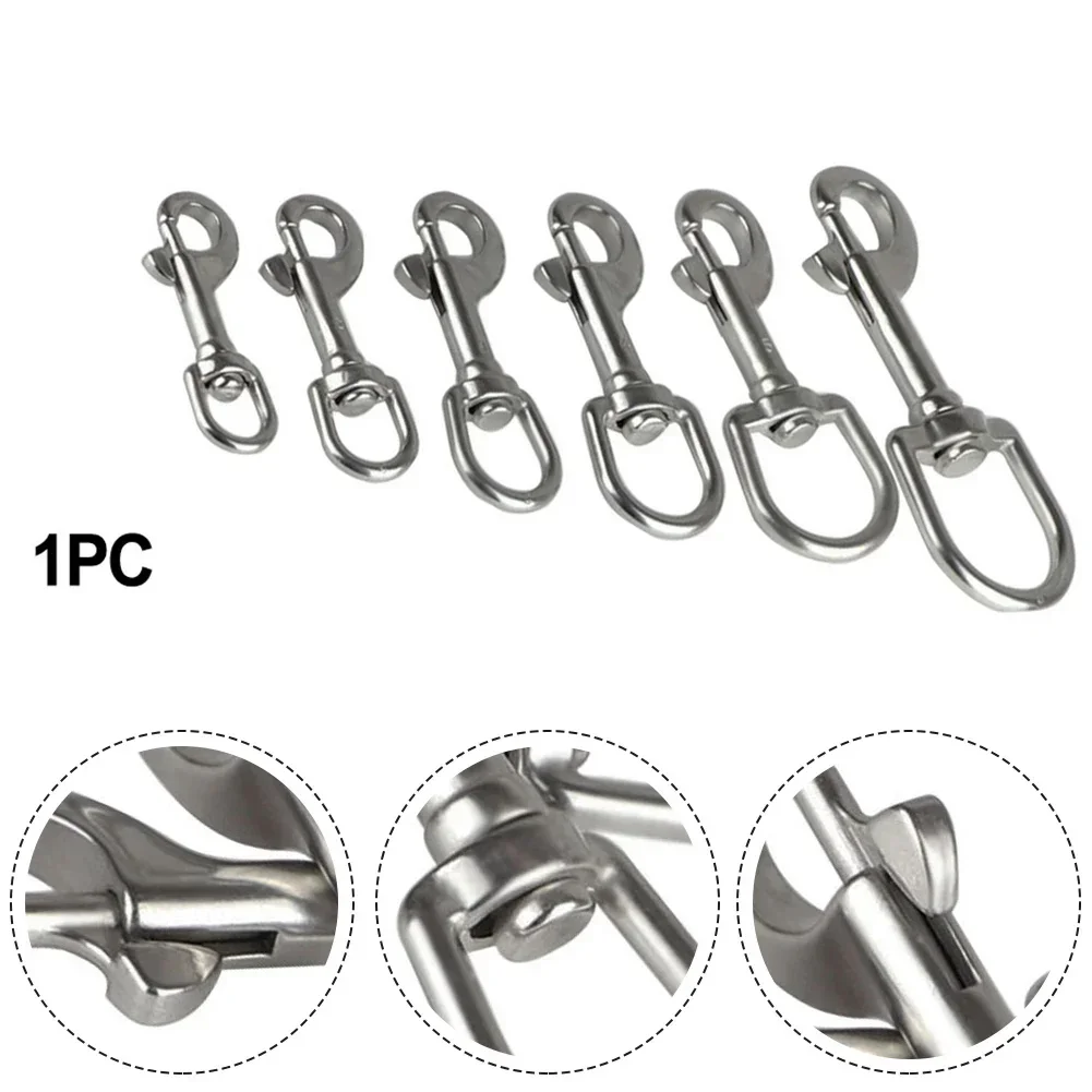 Stainless Steel Hook Heavy Duty 316 Stainless Steel Swivel Eye Bolt Snap Hook Reliable For Scuba Diving Pet Leash Flag
