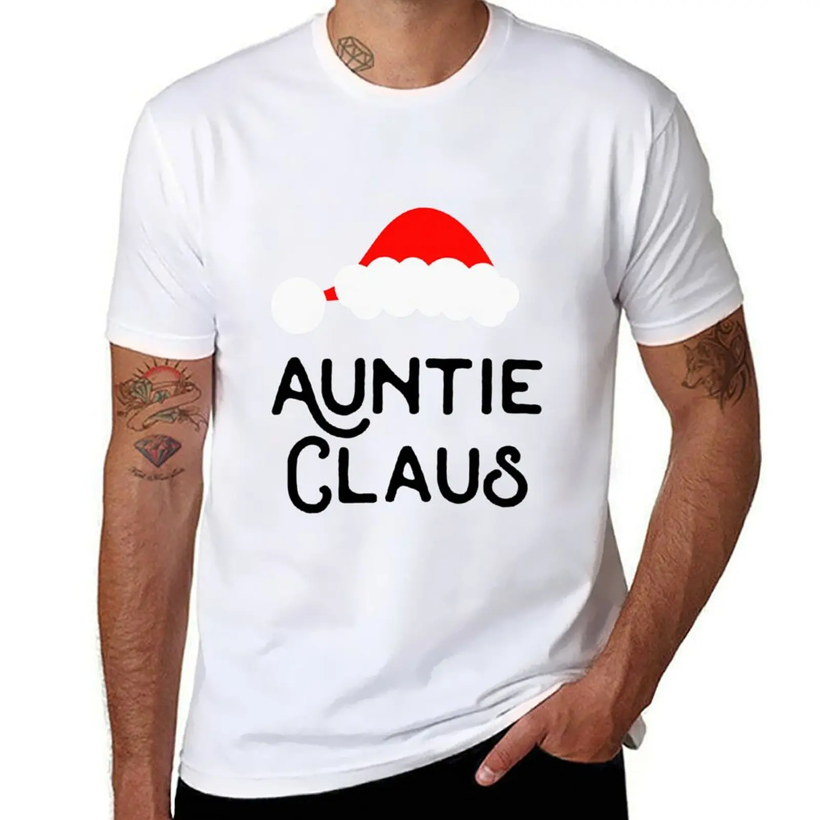 

Auntie Claus T-Shirt cotton tshirt 100% t shirt man designer man t shirt summer T-shirt