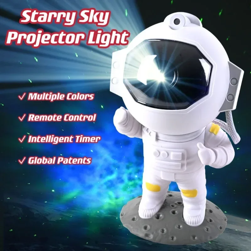 Creative LED Astronaut Starry Night Projection Light No installation required Rechargeable and ready to use Projection ambient