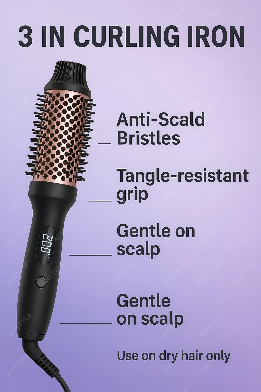 3 في 1 فرشاة ساخنة مستقيم فرشاة ساخنة المهنية الساخن مشط فرشاة تصفيف الشعر مكافحة تحرق فرشاة حرارية تسخين سريع الشعر