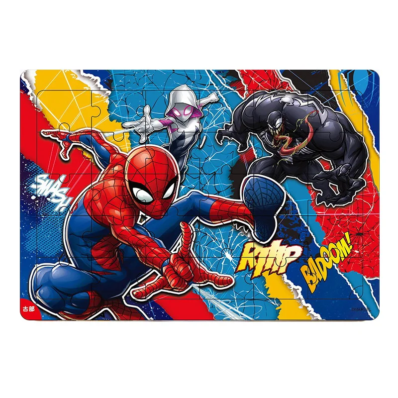 الأصلي ديزني 30 قطعة إطار خشبي بازل قطع ميكي ماوس الأميرة صوفيا سبايدرمان الطفل ألعاب تعليمية للأطفال