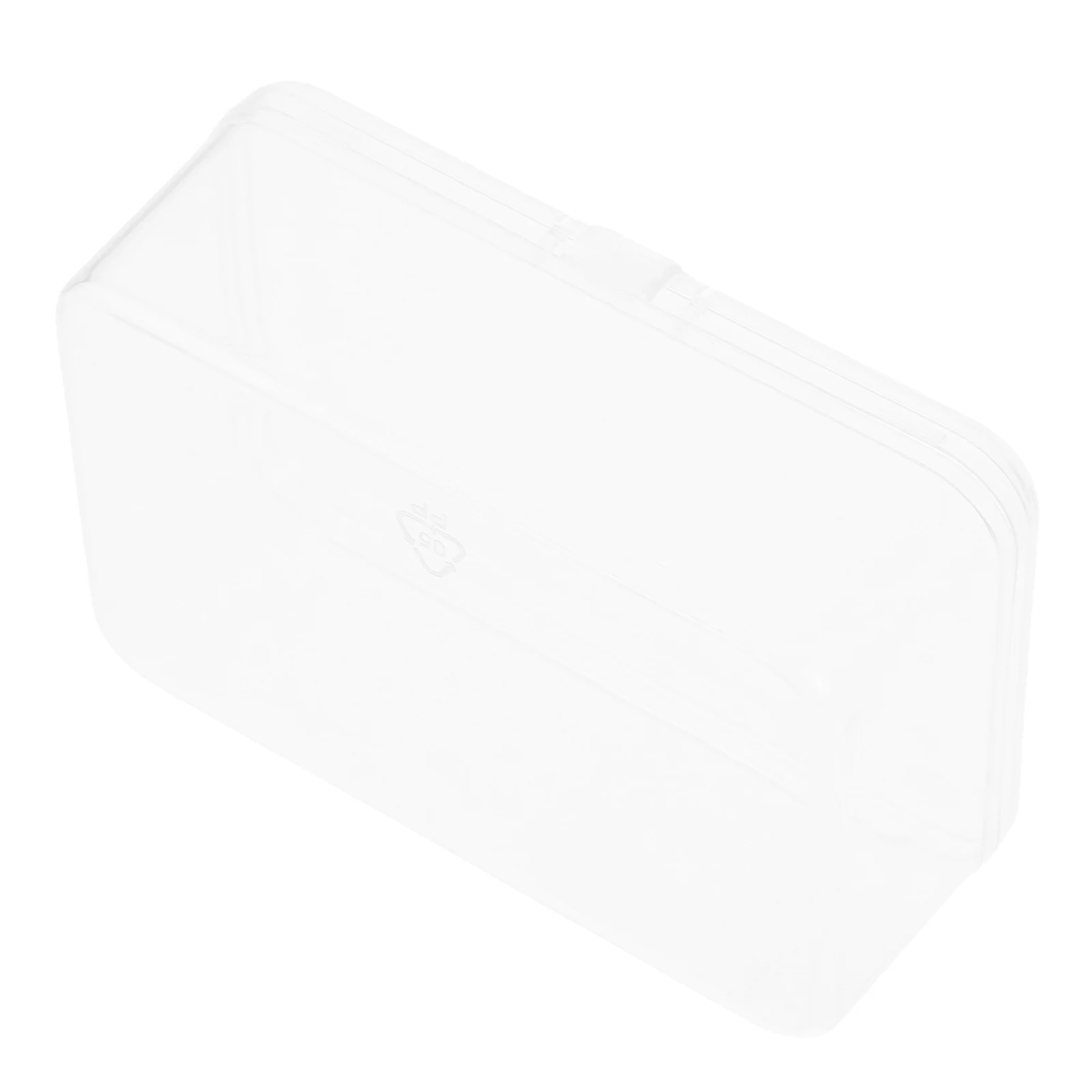

Plastic Storage Box Clear Rectangular with Hinged Lid for Small Items Bead Organizer Compact Stackable Design Home Office