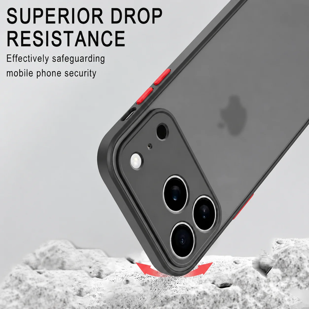 Luxuriöse Matte Panzer-Handyhülle für iPhone 7 8 XS 11 12 13 14 15 16 17 18 Duo Pro Max Air Plus SE2 mit Objektivschutz, Stoßfeste PC-Abdeckung – Detail 3