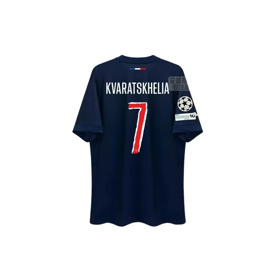جراند باريس PSG بطل النسخة بلايز قصيرة الأكمام المنزل جيرسي ثلاثية الأبعاد الطباعة عالية الجودة الجافة بسرعة الرجال والنساء تي شيرت