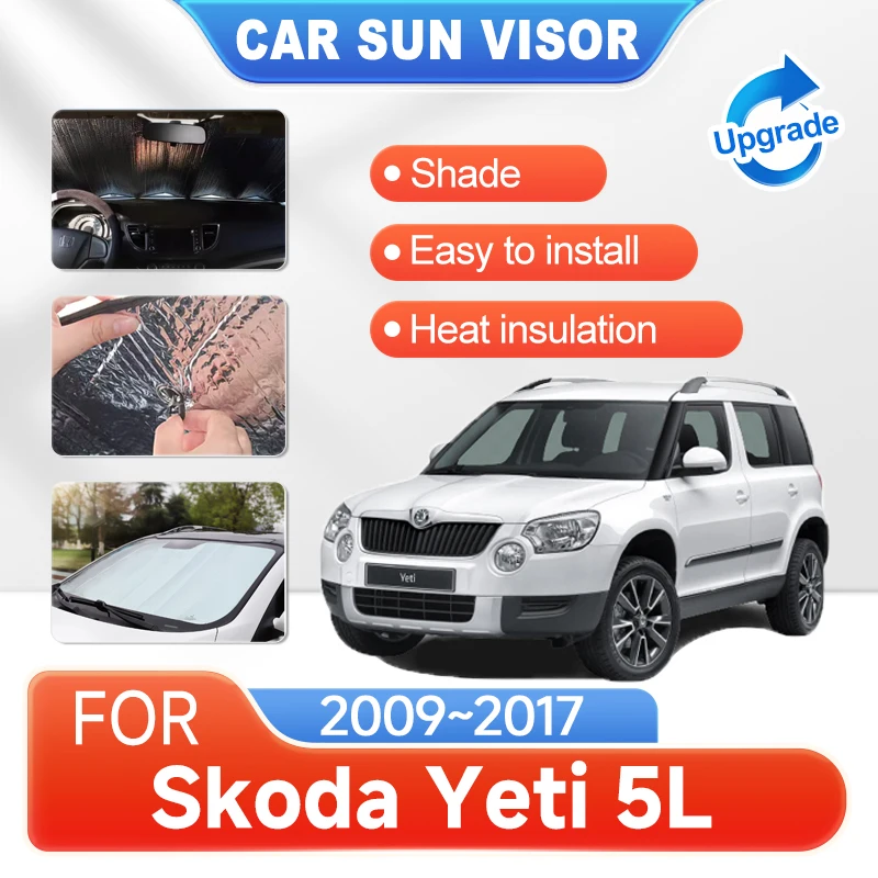 

Anti-UV Car Sun Visor For Skoda Yeti 5L 2009~2017 2010 2011 2012 2013 Car Windshield Accessories Sun Protection Sunblind Parasol