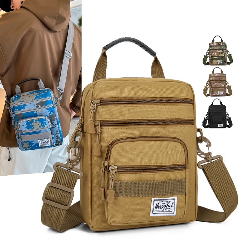 

Мужская сумка через плечо, рюкзак для езды на велосипеде, нагрудная сумка, вместительная портативная сумка, многослойная водонепроницаемая сумка на молнии, мужские сумки через плечо