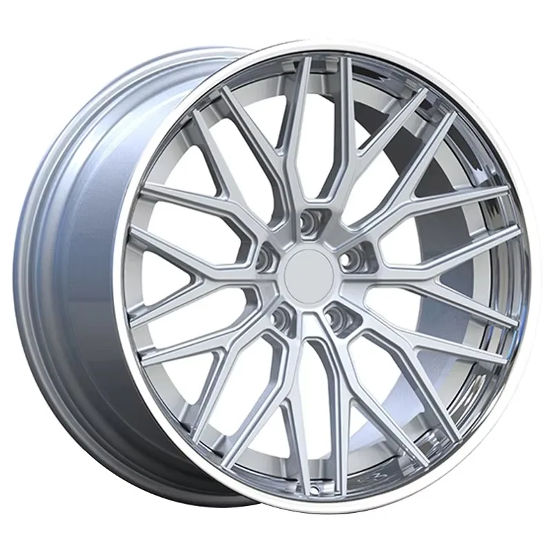 【2025】تخصيص محور عجلات مصقول فضي 5x130 21x9.5 21x11 2 قطعة حافة سيارة من سبائك الألومنيوم المزورة لسيارة Vw Golf Mk4 Lexus Es300h #2