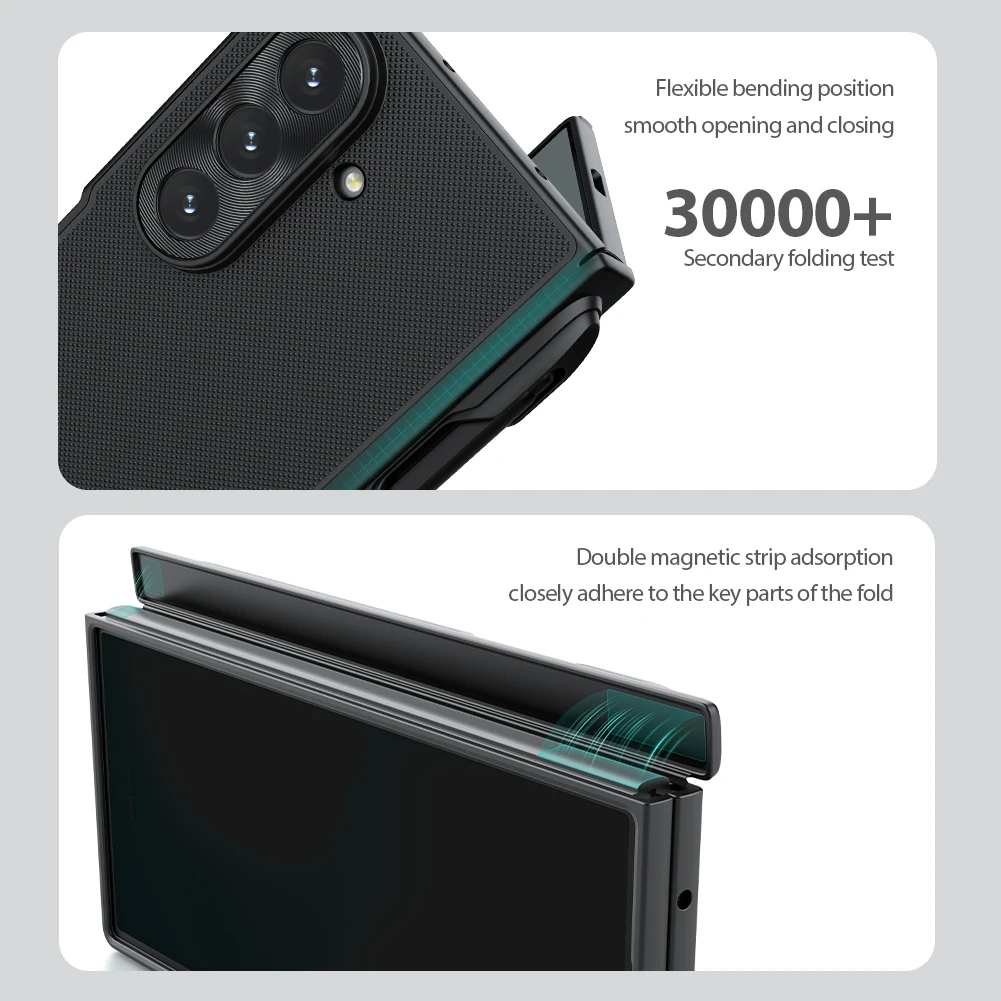 

Чехол Nillkin для Samsung Galaxy Z Fold 7 5G, магнитный суперматовый защитный чехол с митницей S-Pen, жесткий защитный чехол для ПК