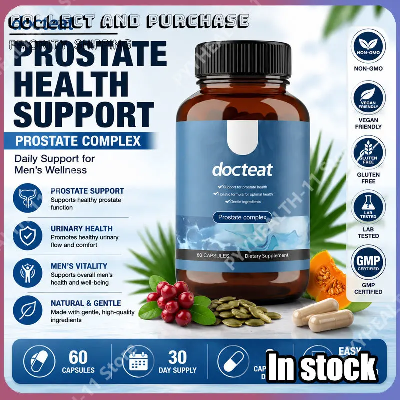 Docteat Prostate Complex for Men Daily Wellness Supplement Featuring Prostate Complex Holistic Formula 60 Capsules