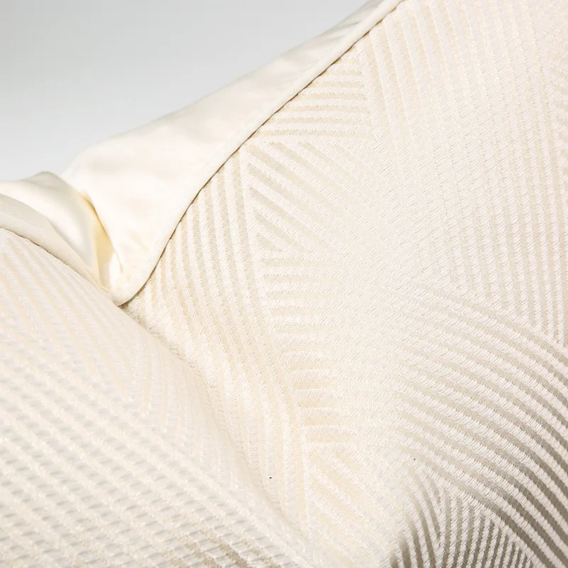 Design Beige TWILL Pattern Throw Pillow Cover Luxury Jacquard Cushion Covers Geometric Pillowcase 20x20 18x18inches
