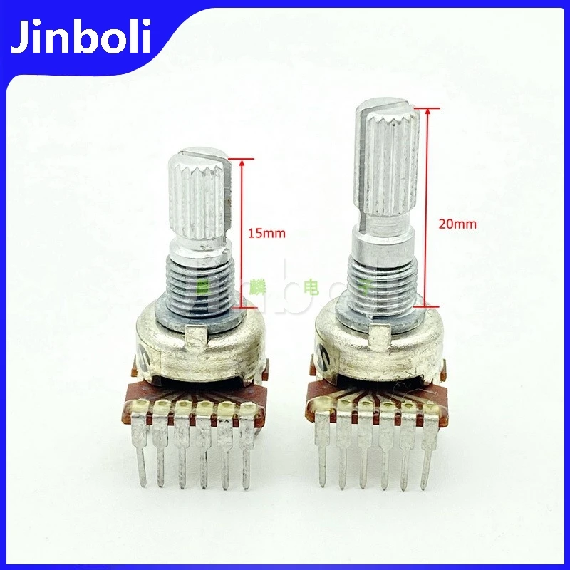 2PCS 12 Type Single Row 6Pins B50K Dual Radio Amplifier Amplifier Audio Volume Potentiometer BCL-3000 Radio