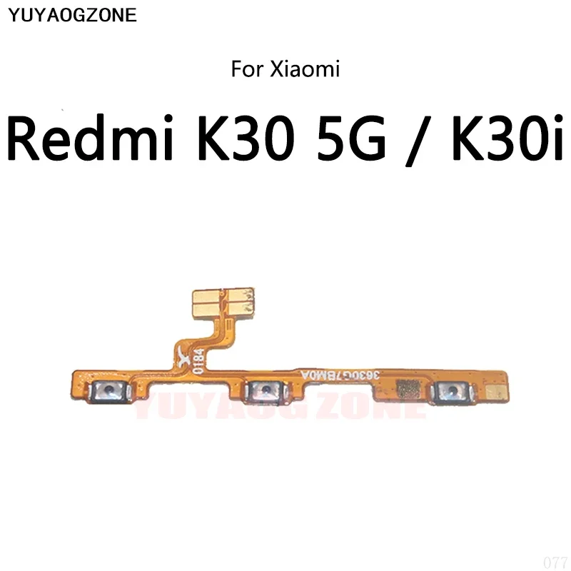 10 SZTUK / LOT dla Redmi K30 Pro K20 K30S 5G 4G K30i Ultra Przycisk zasilania Przełącznik głośności Przycisk wyciszenia Włączanie / Wyłączanie Elastyczny kabel