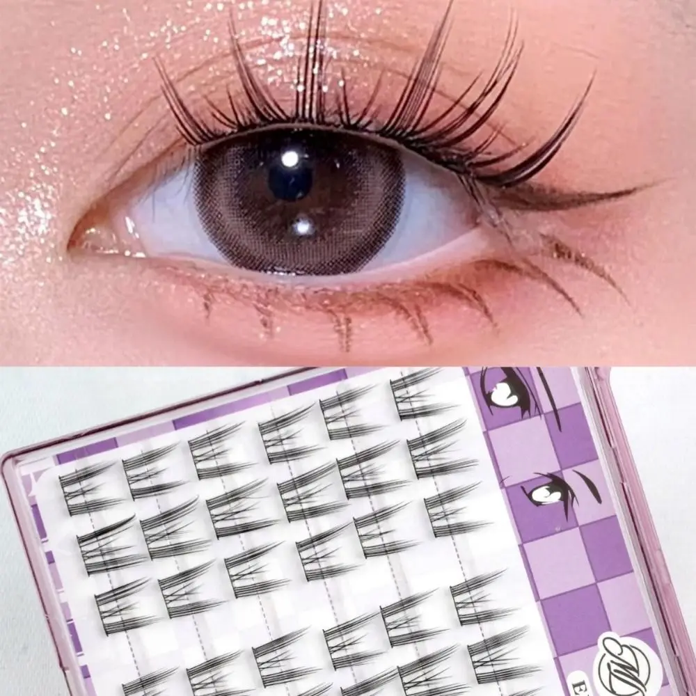 ขนตาปลอมแบบม้วนติดเอง แฟชั่น นุ่ม ไม่ต้องใช้กาว ติดง่าย สไตล์การ์ตูน หวาน น่ารัก สำหรับใช้ในชีวิตประจำวัน