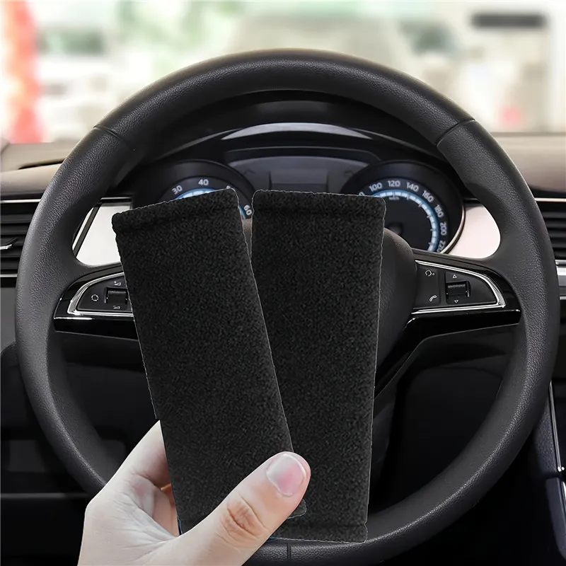 Car Roof Armrest Decoration Soft Suede Cover Auto Interior Pull Handle Gloves Protection Ceiling Handle Protective Covers Decor