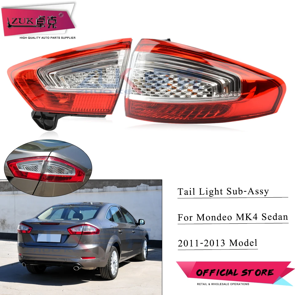 

Exterior Parts Car Rear Bumper Trunk Lid Tail Light Stop Brake Lamp Taillight Taillamp For Ford Mondeo MK4 Sedan 2011 2012 2013