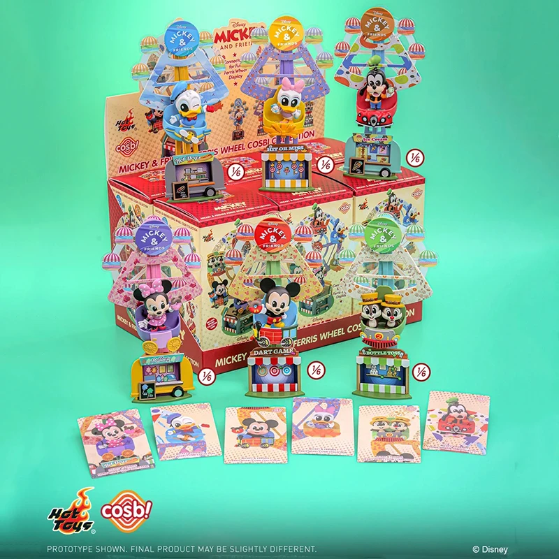 

Hot Toys Stitch Ferris wheel Series Blind Box - Микки-Человек и друг Стич Мини-фигурки из ПВХ Коллекционная игрушка для COSBI Подарок ребенку