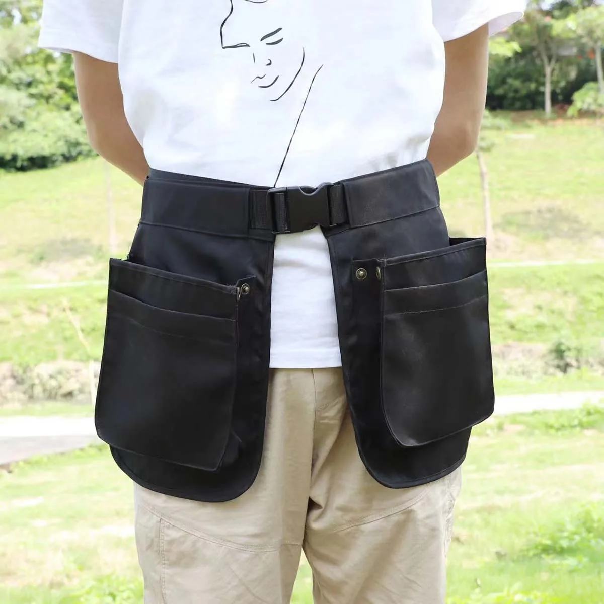 

Outdoor multi-functional multi-pocket zipper combination Fanny pack Sports fashion belt apron hanging waist storage bag