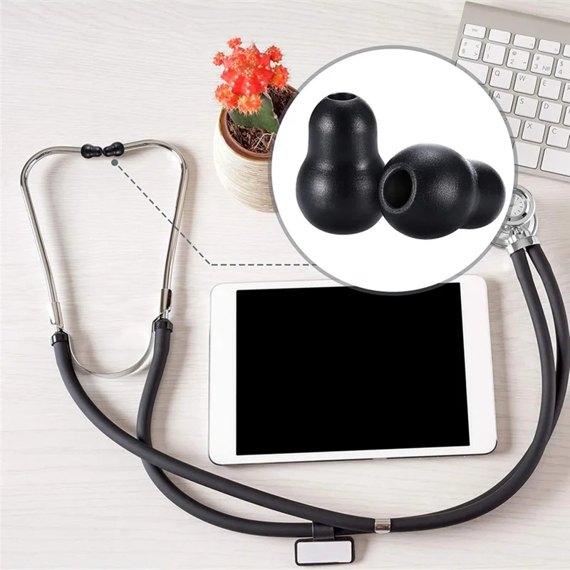 B04B-24 Pieces Stethoscope Ear Tips Stethoscope Accessories Soft Sealing Ear Tips Soft Silicone Earplugs Earbuds