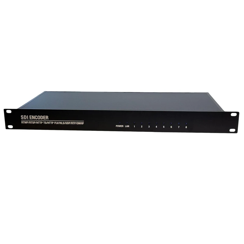 8 SDI to IP Rack Mounted for Encoder with Multi IP Protocols (HLS/RTMP/RTSP/HTTP/UDP/SRT) 1080P Full HD H.265/H.264