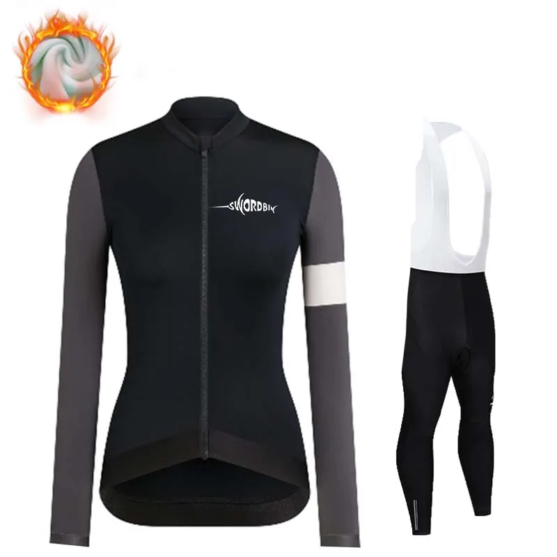 

Thermal Cycling Clothes for Women, Jersey Suit, Warm Set, Bike Riding Pants, MTB Clothing, Winter and Autumn Set, 2022