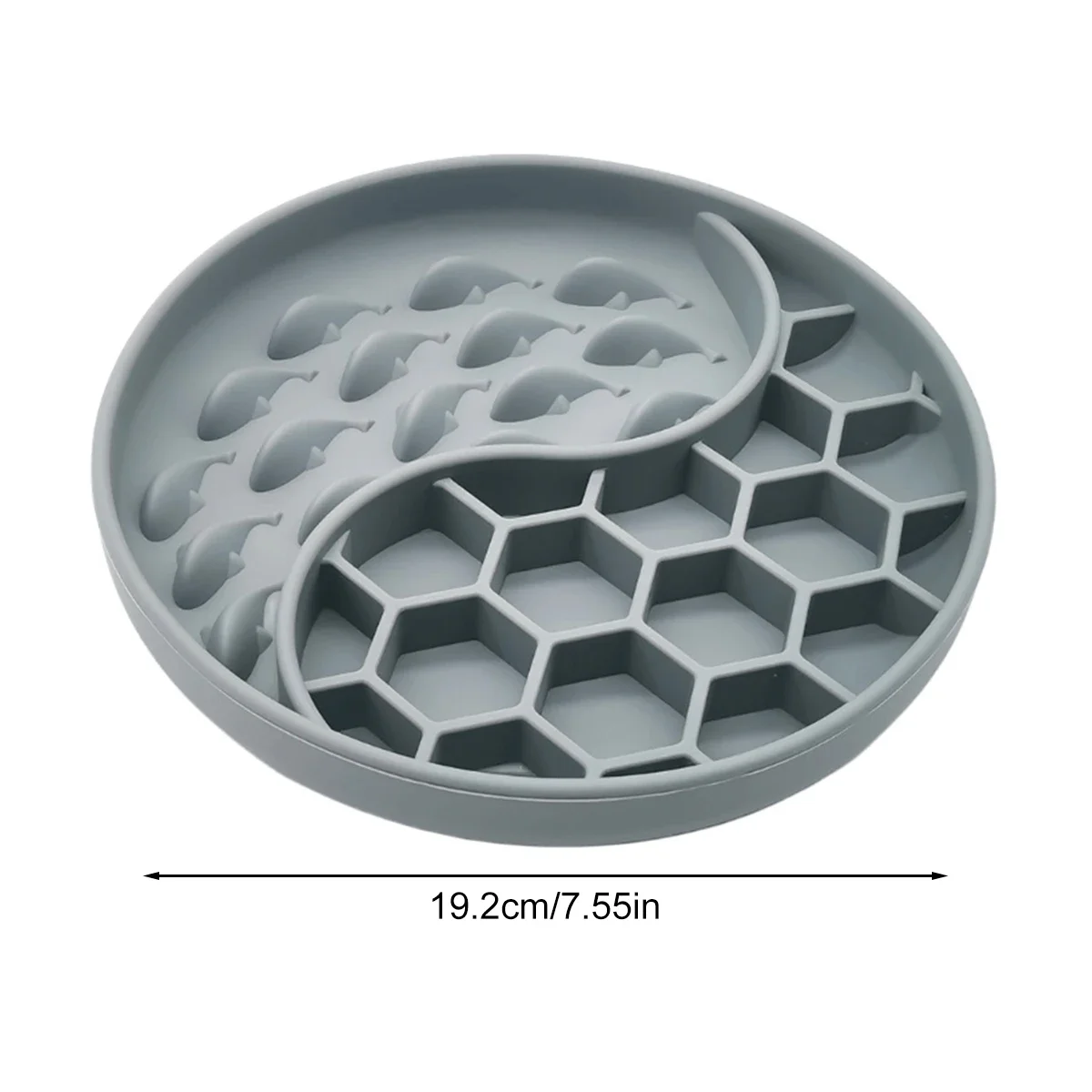 Non-Toxic Round Honeycomb Pet Slow Feeder Dog Bowl Custom Dog Bowl Water Food Mixing Unique Silicone Puzzle Slow Dog Bowl