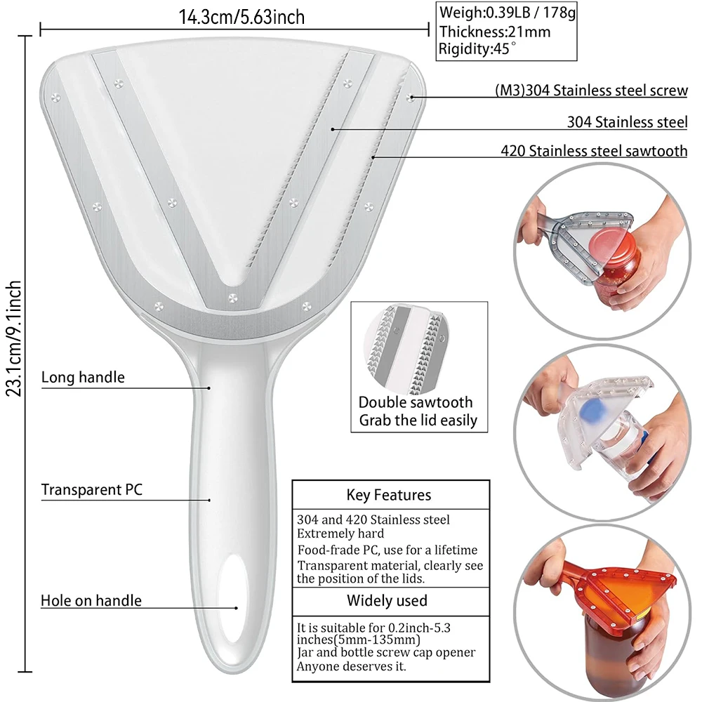 Jar Opener|Effortless Jar Opener for Weak Hands & Seniors With Arthritis Jar Lid Opener for Arthritic Hands- Opens Any Size Jar