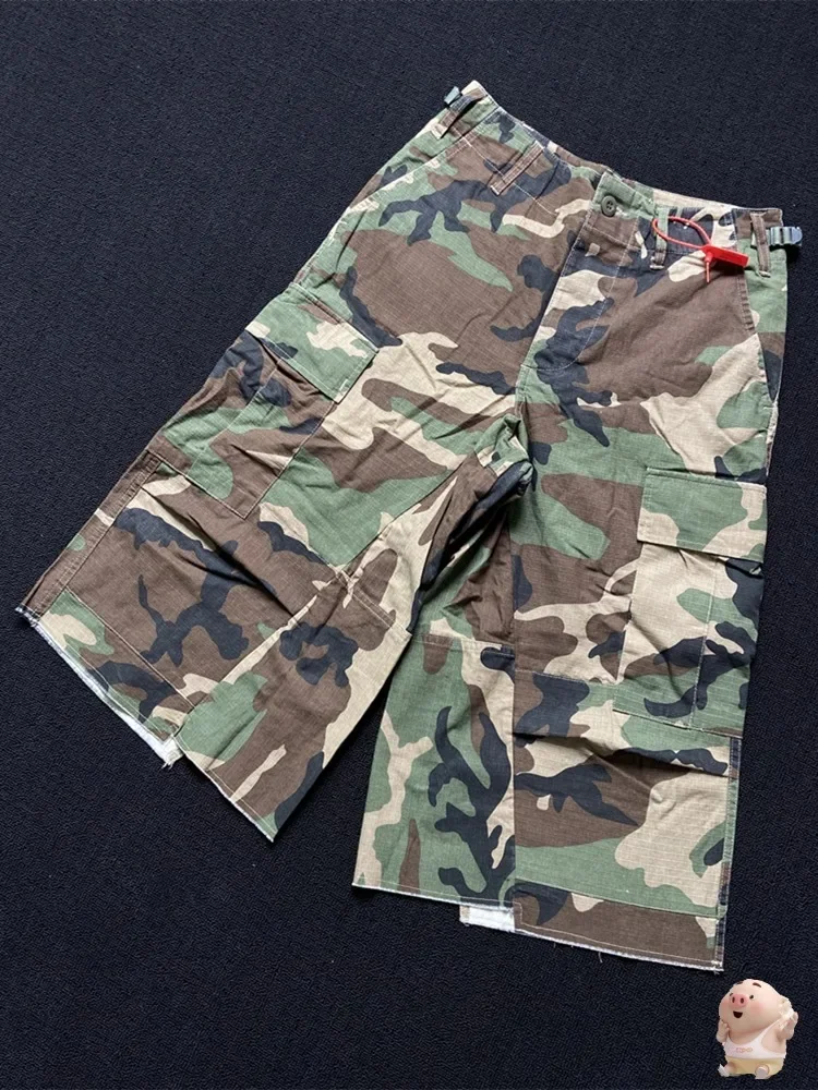 

New Style CAMO CARGO Workwear Shorts Men Women Top Quality Oversize Multi Pocket Casual Shorts