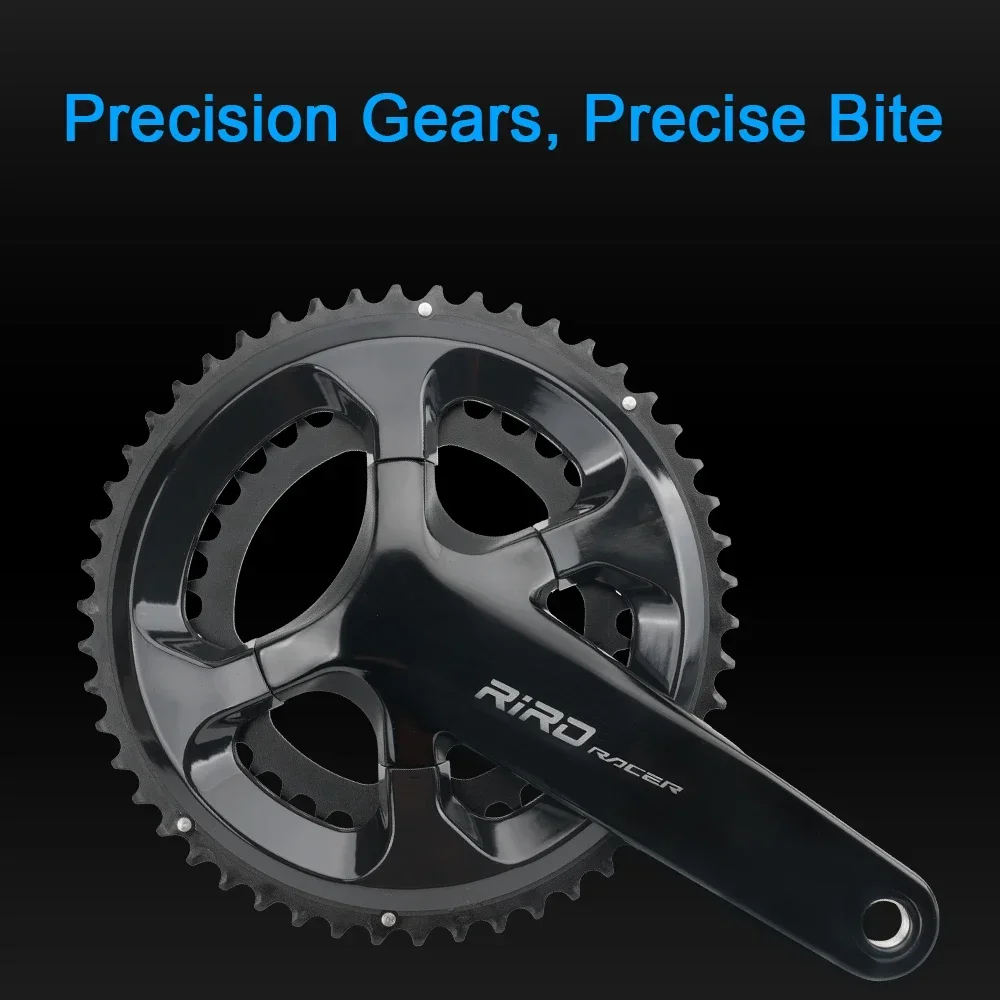 RIRO RACER R9 Road Bike Intergrated Crankset 170mm 110BCD 34-50T Double Chainrings Sprockets Hollow Folding Bicycle Chainwheel