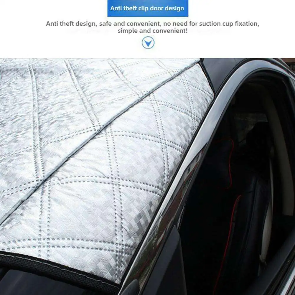 70*150cm Universal Car Front Windshield Cover Summer Protective Ice Car Supplies Snow Sunshade Winter Waterproof And H3t1