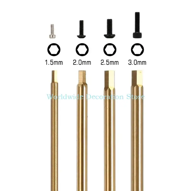 Q39B 4PCS ALLEN KEY SET Công cụ tuốc nơ vít 1.5/2/2.5/3.0mm cho các dự án thủ công DIY