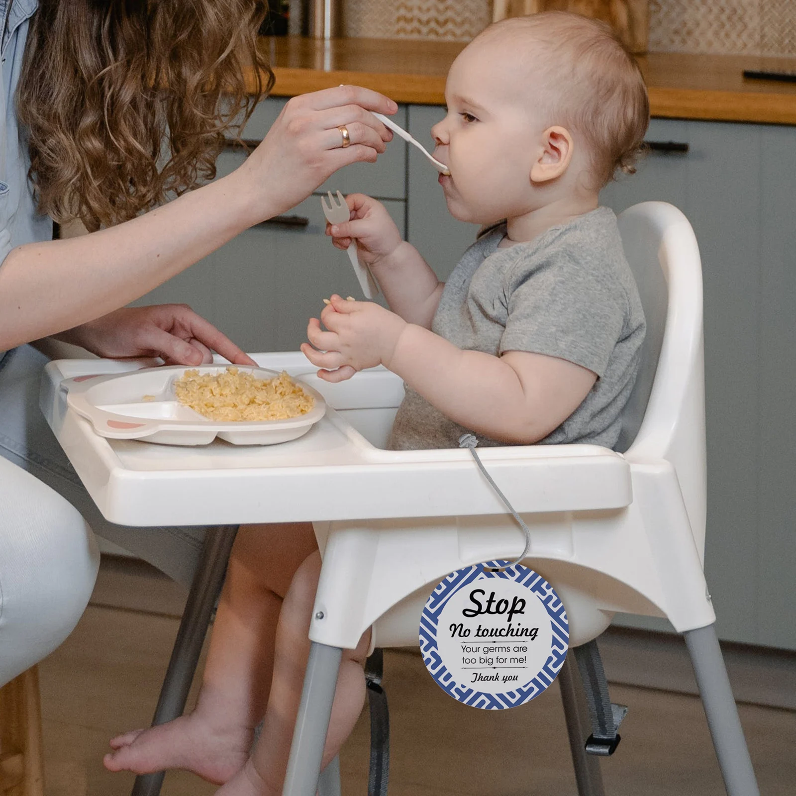 

No Touch Warning Sign for Baby Stroller Safety PVC Caution Signage Stop Sign No Touching Infant Pram Child Safety