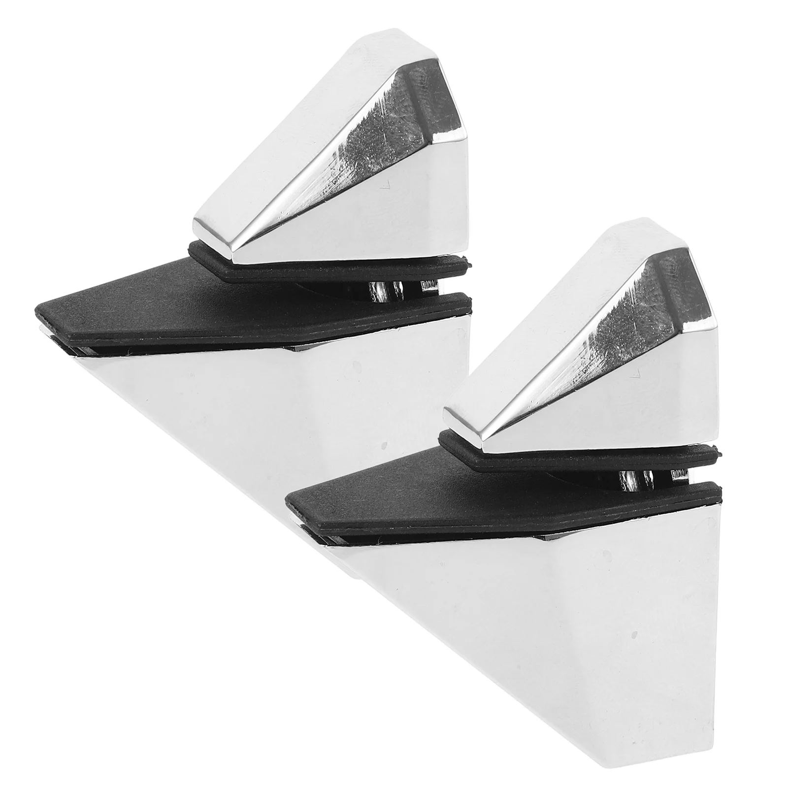 2 قطعة دعامات الرف الزجاجي قوية مقاومة للاهتراء سطح أملس خزانة الدش رفوف تثبيت دعامات الرف الزجاجي