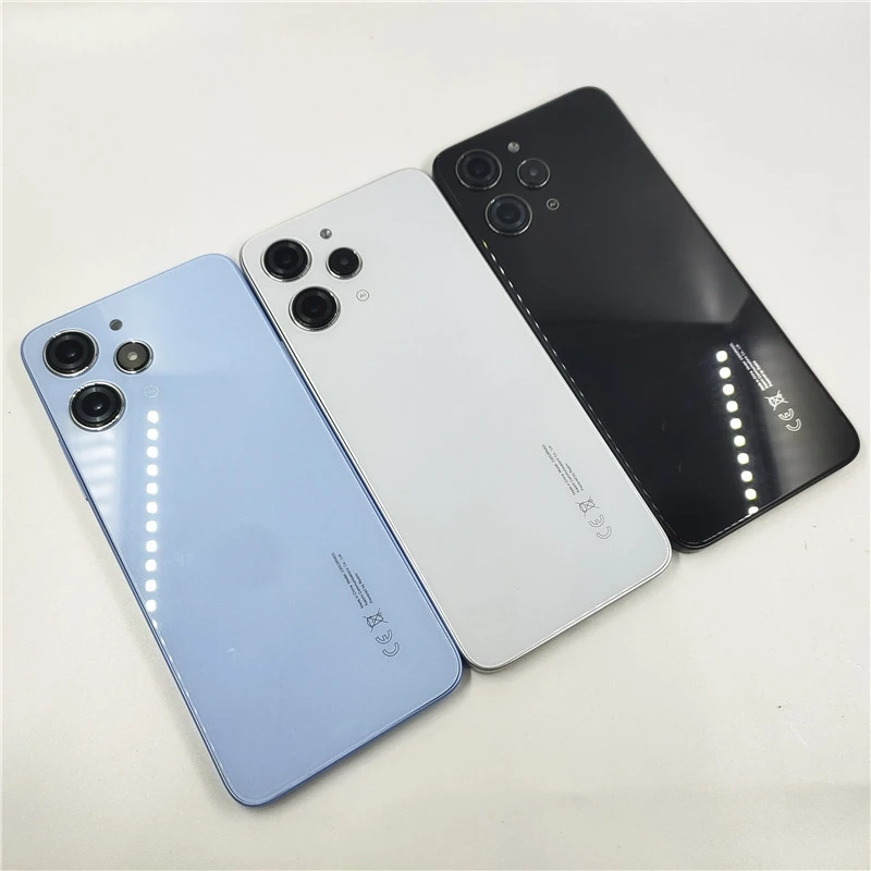 Phone Housing For Xiaomi Redmi 12 4G Middle Frame+Battery Back Cover Case With Camera Lens Repair Parts