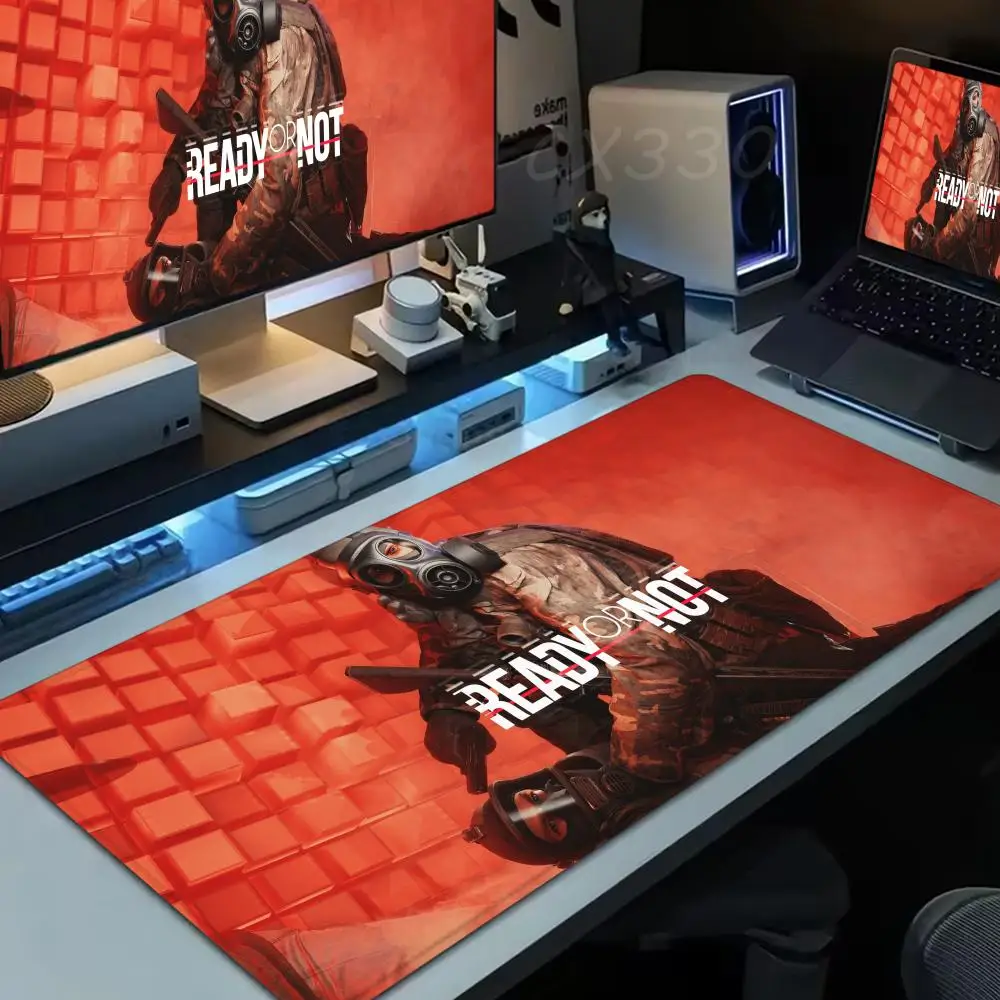 

game Ready or Not Mouse Pad Large Computer Mousepad Office 1000x500mm XXL Pc Gamer Non-slip Rubber Keyboard Deskmat