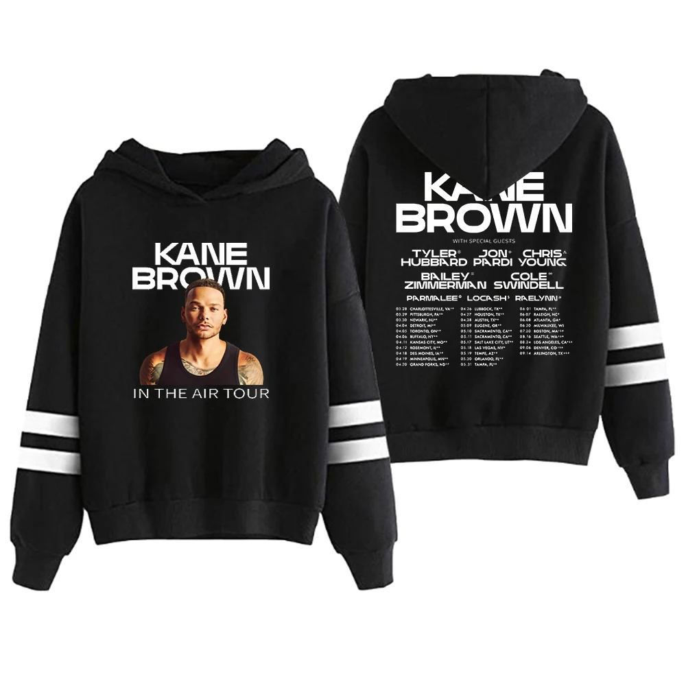 Sudadera con capucha de Kane Brown In The Air Tour Merch, ropa de calle con mangas paralelas sin bolsillos, ropa de moda para hombre y mujer