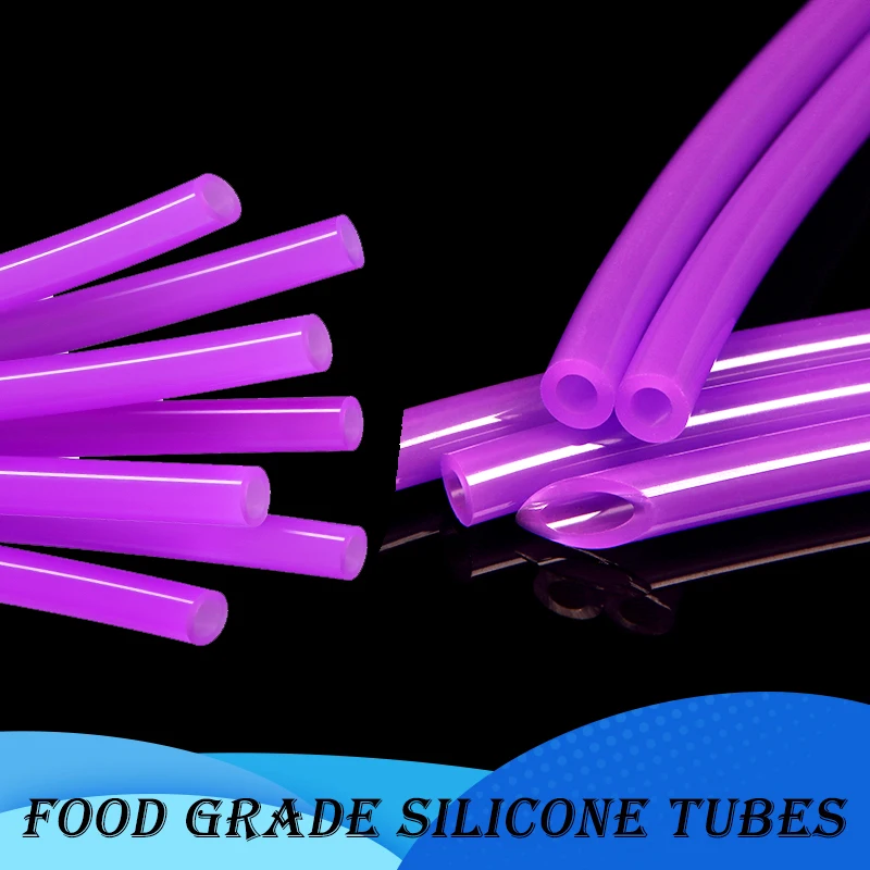 

1~10M Purple Flexible Silicone Tube ID0.5-10mm Food Grade Rubber Hose Aquarium Air Irrigation Pipes Water Connector Garden Hoses